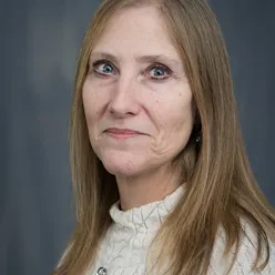 A woman with long hair