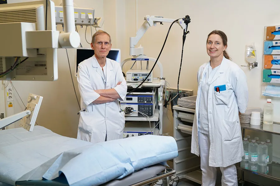 Foto av forskerne Arne Kristian Sandvik og Ann Elisabet Østvik