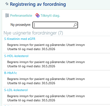 Skjermdump: Handlekurv