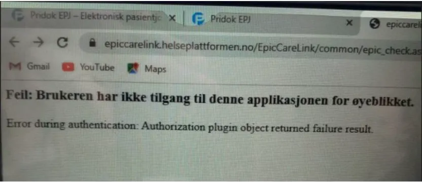 Feilmelding HP LInk