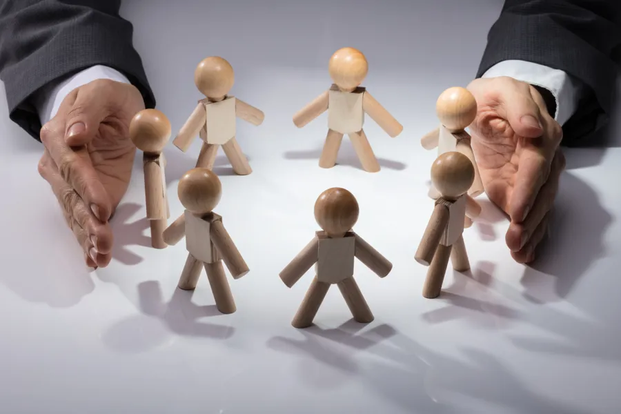 En gruppe trefigurer