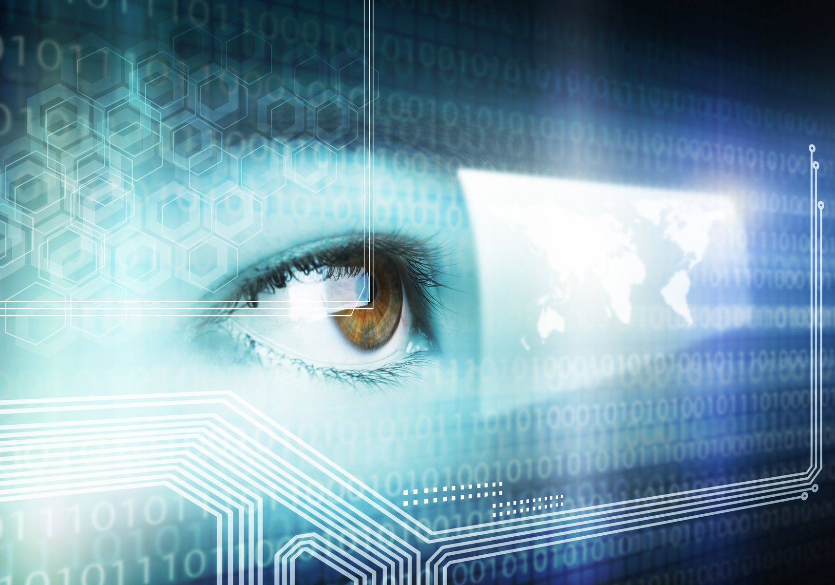 Et nærbilde av en persons øye